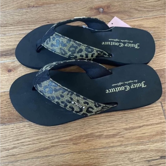Juicy Couture Women Flip Flops Black Size 7M - Picture 2 of 5